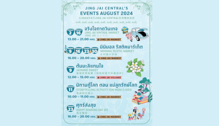 Jing Jai Market's Events on August 2024